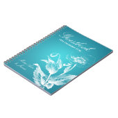 Carnet Turquoise de pavot de Guestbook de mariage (Côté gauche)