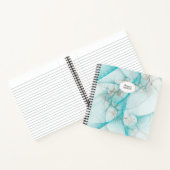 Carnet Turquoise en soie marbré ID717 (Intérieur)