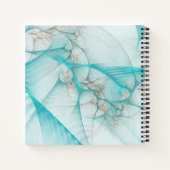 Carnet Turquoise en soie marbré ID717 (Dos)