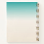 Carnet Turquoise et beige personnalisé (Dos)