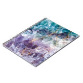 Carnet Turquoise et cristal de quartz pourpre (Côté gauche)