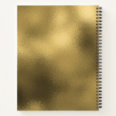 Carnet turquoise et Gold Design (Dos)