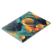 Carnet Turquoise et Gold Sphere Abstrait (Côté gauche)