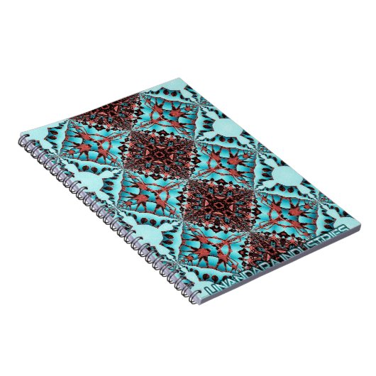 Carnet Turquoise Fractale Star Blast (Côté Droit)