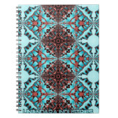 Carnet Turquoise Fractale Star Blast (Devant)