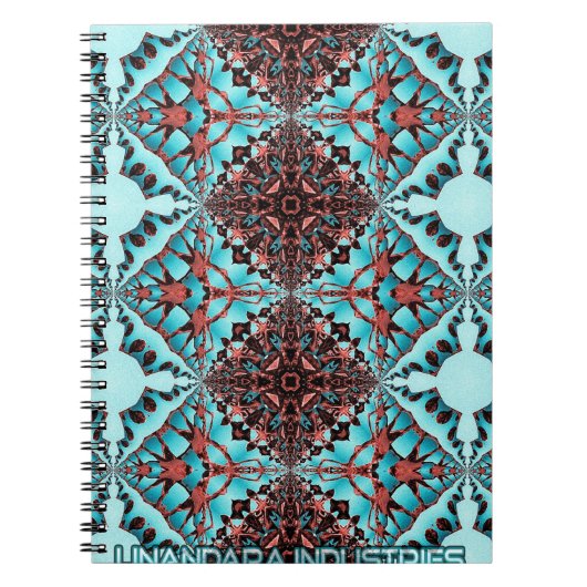 Carnet Turquoise Fractale Star Blast (Devant)