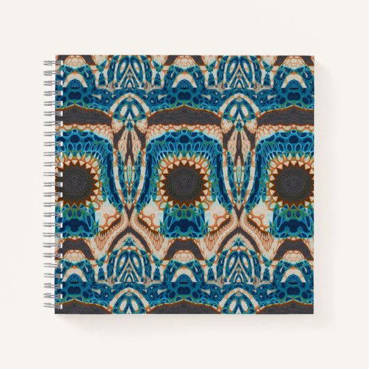 Carnet Turquoise Gold Sun Southwestern Art (Devant)
