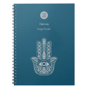 Carnet Turquoise Green Yoga Studio Hamsa personnalisable