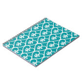 Carnet Turquoise Heart Fleur De Lis (Côté gauche)