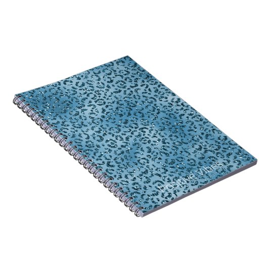 Carnet Turquoise leopard bleu (Côté Droit)