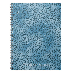 Carnet Turquoise leopard bleu