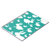Carnet Turquoise Motif Bunny (Côté gauche)