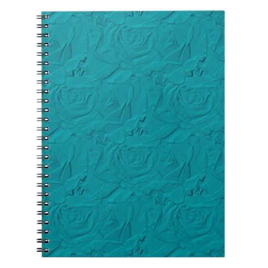 Carnet TURQUOISE Rose incorporé (Devant)