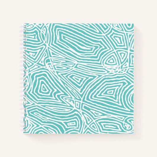 Carnet turquoise Scribbleprint (Devant)