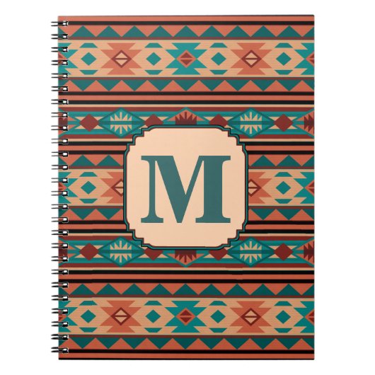 Carnet Turquoise Terracotta Monogram (Devant)