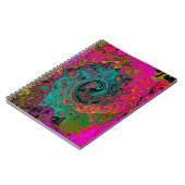 Carnet Turquoise Tripant Abstrait Rétro Tourbillon Liquid (Côté gauche)
