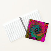 Carnet Turquoise Trippeyant Abstrait Rétro Tourbillon Liq (Intérieur)