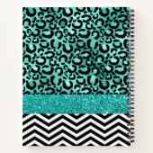 Carnet Turquoise Turquoise Faux Parties scintillant Empre (Dos)