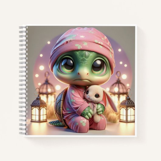 Carnet Turtle in Pink Pajamas, by Natasha Us   (Devant)