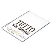 Carnet Tutto Va Bene (con fiori) (Côté gauche)