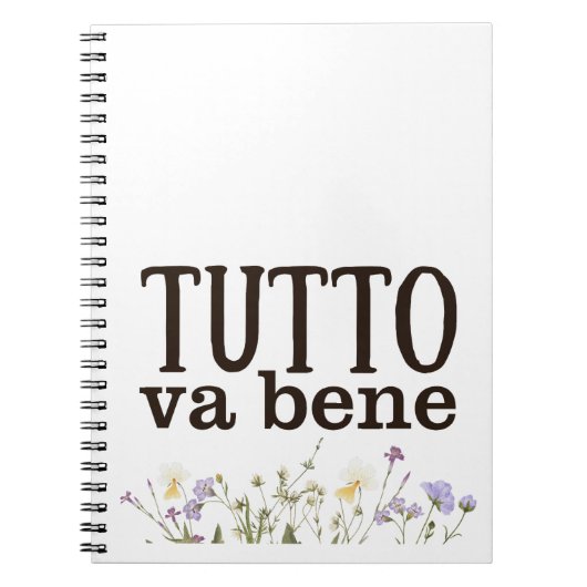 Carnet Tutto Va Bene (con fiori) (Devant)