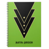 Carnet Tuxedo Art Déco moderne Personnalisé (Devant)