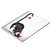 Carnet Tuxedo Chat Avec Coeur Dangereux (Côté gauche)