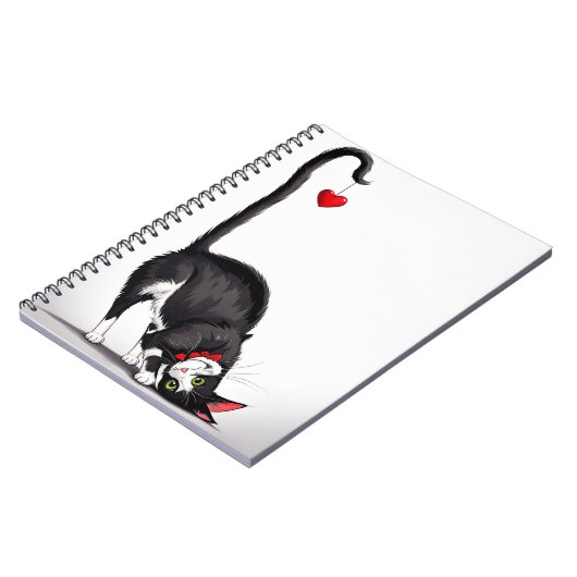 Carnet Tuxedo Chat Avec Coeur Dangereux (Côté gauche)