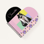 Carnet Tuxedo Chat Chats Pastel Filles Roses Personnalisa (Devant)