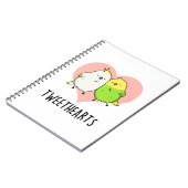 Carnet Tweethearts Amusing Oiseaux d'Amour Jeu de Mots (Côté gauche)