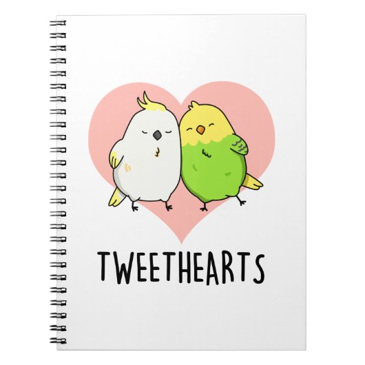 Carnet Tweethearts Amusing Oiseaux d'Amour Jeu de Mots (Devant)