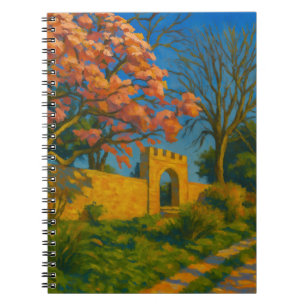 Carnet Twin Blossoms - Peinture sur le chemin de jardin p