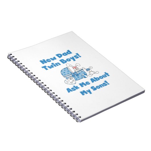 Carnet Twin Boys New Papa Cadeaux (Côté Droit)