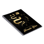 Carnet Twin Snakes & Skuls Black & Gold tendance gothique (Côté Droit)