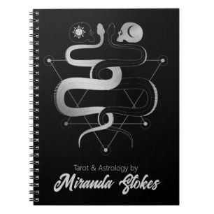 Carnet Twin Snakes & Skuls Black & Silver tendance gothiq