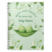 Carnet Twin Two Peas in a Pod Baby shower (Devant)