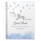 Carnet Twinkle Little Star Blue Baby Shower Guest Book (Devant)