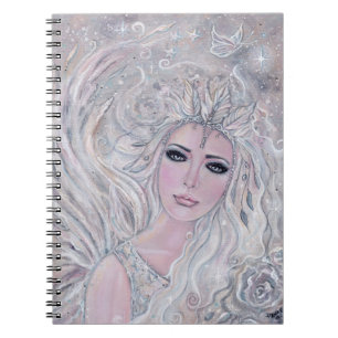 Carnet Twinkling angel holiday art by Renee Lavoie Notebo