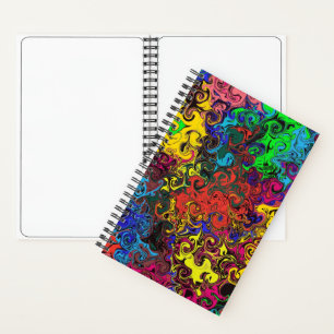 Carnet Twirlers colorés Abstraits / Esquisse