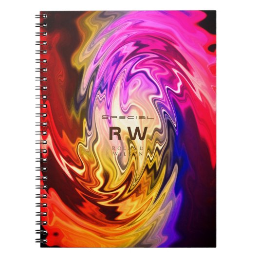 Carnet Twisting Liquid Multicolors Personnalisé (Devant)