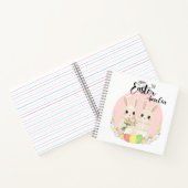 Carnet Two Easter Bunnies Personalized Spiral Notebook (Intérieur)