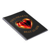 Carnet Two Hearts Beat As One Soulmate Valentine Black (Côté Droit)