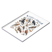 Carnet Types de faucons aquarelle oiseau faune (Côté gauche)