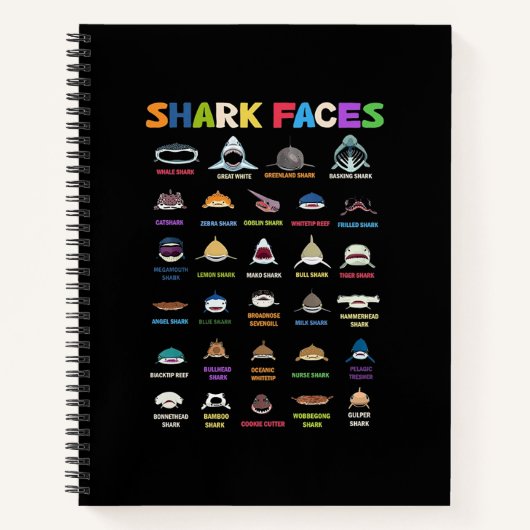 Carnet Types De Visages De Requins (Devant)