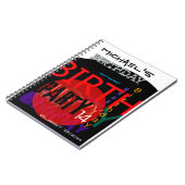 Carnet Typographic Happy 14th Birthday Party Guest Book (Côté gauche)