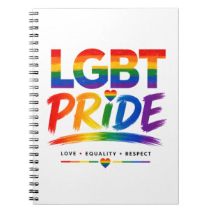 Carnet Typographie arc-en-ciel de la fierté LGBT