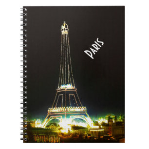 Carnet Typographie Calligraphie Paris France Tour Eiffel