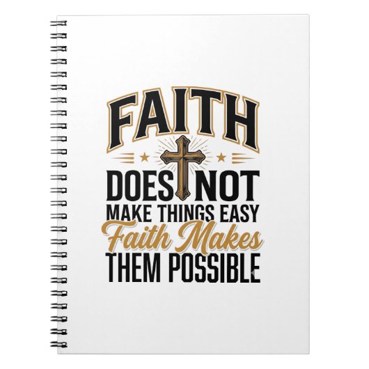 Carnet Typographie chrétienne Faith Makes Them Possible D (Devant)