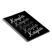 Carnet Typographie Cool moderne simple Nom (Côté Droit)