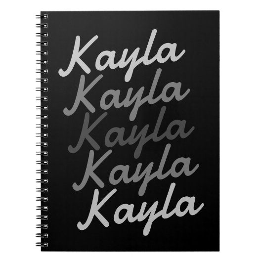 Carnet Typographie Cool moderne simple Nom (Devant)